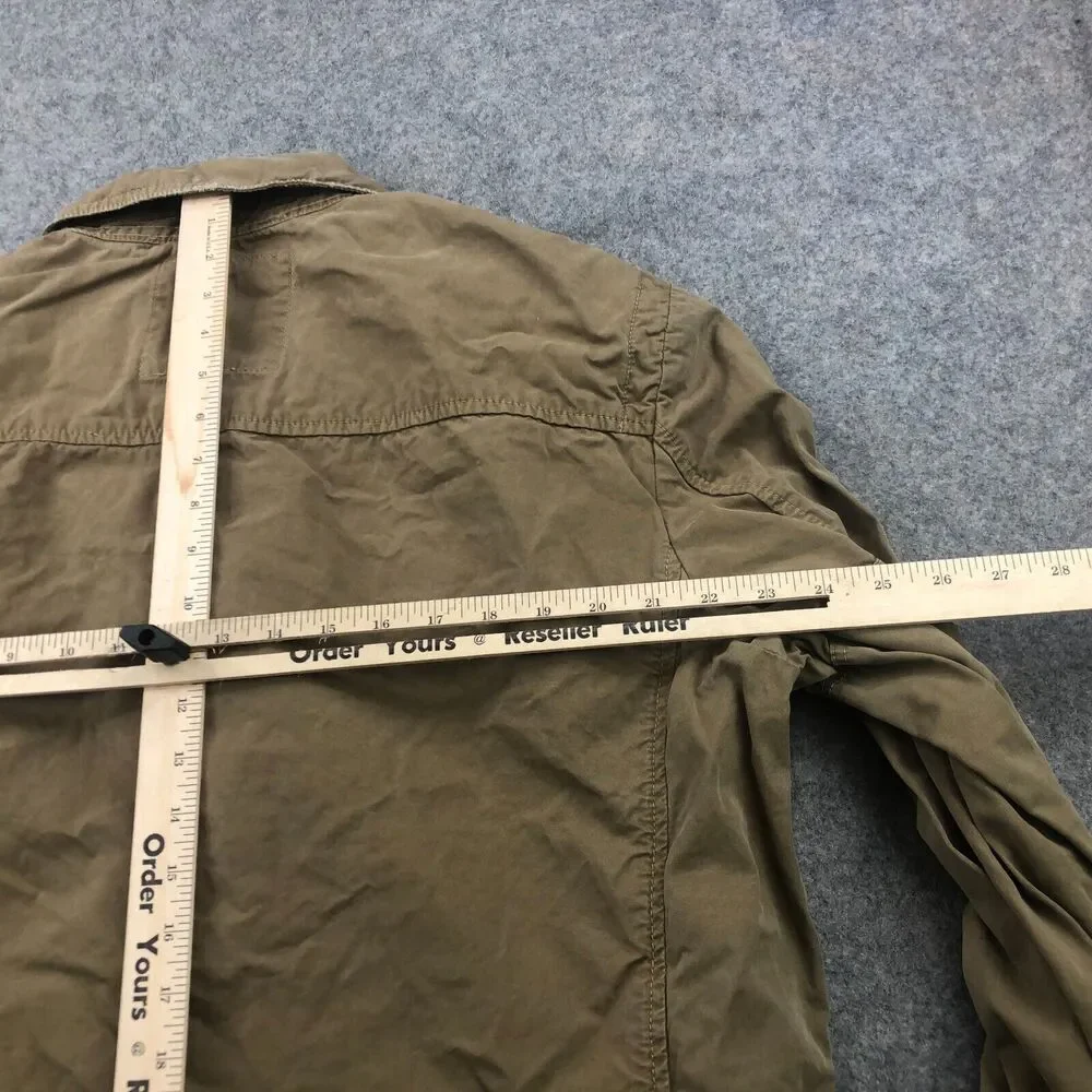 J Crew Jacket Mens Large Beige Solid Military Field Broken In Pockets - Picture 8 of 9